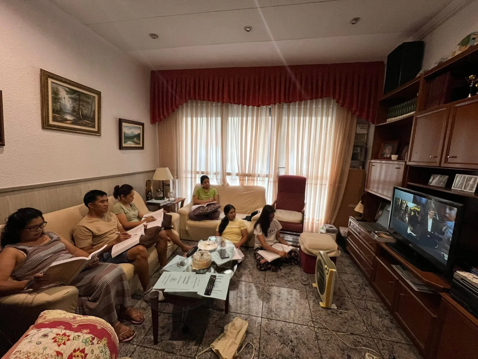 A small group studying together through Faith Bible Institute