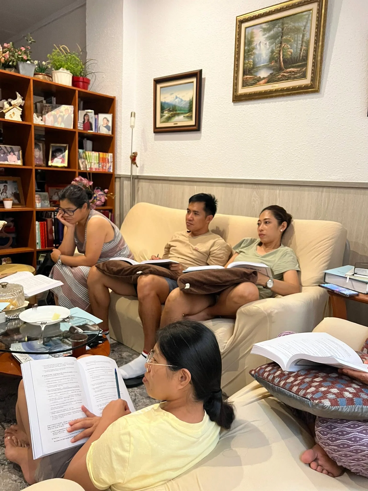 Faith Bible Institute participants following a lesson together