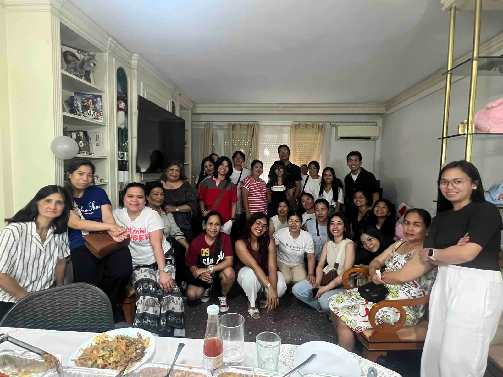 Church members sharing a meal and fellowship